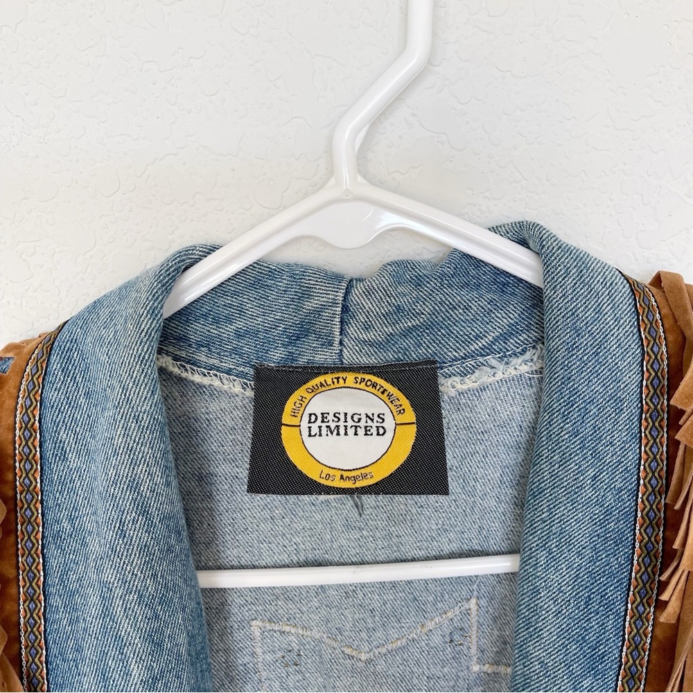 Vintage Denim Fringe Jacket 
Size Medium - Picture 3 of 5